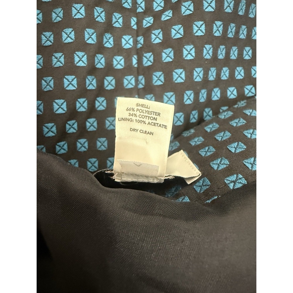 Ann Taylor LOFT‎ Skirt Geometric Print Teal Blue Black Womens Size 8 - Picture 4 of 8